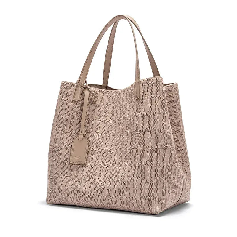 Dropshipman Khaki CH Ladies Shoulder Bag Fashion Classic New Pure Color Outer Pocket Ladies Handbag High Quality Craft Large Capacity Handbag