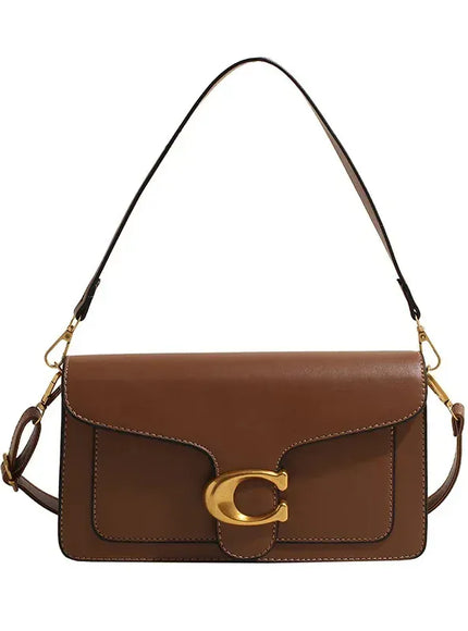 KissICON Khaki Chic Minimalist Square Commuter Shoulder Bag