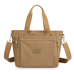 KissICON Khaki Hand Bags Designers Handbags Nylon Shoulder Top-handle