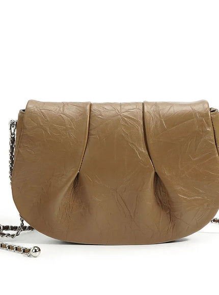 KissICON Khaki Hot Sale Small Saddle Chain Handbags Strap