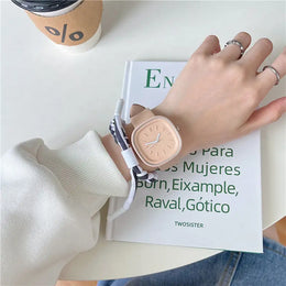 KissICON khaki KissIcon UTHAI H109 Candy Macaron Watch Quartz -