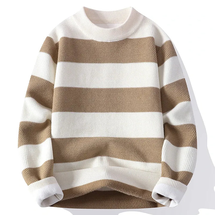 Mens Striped Knitted Pullover SpringAutumn Essential