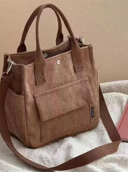KissICON Khaki Tote – Veludo Cotel Lav