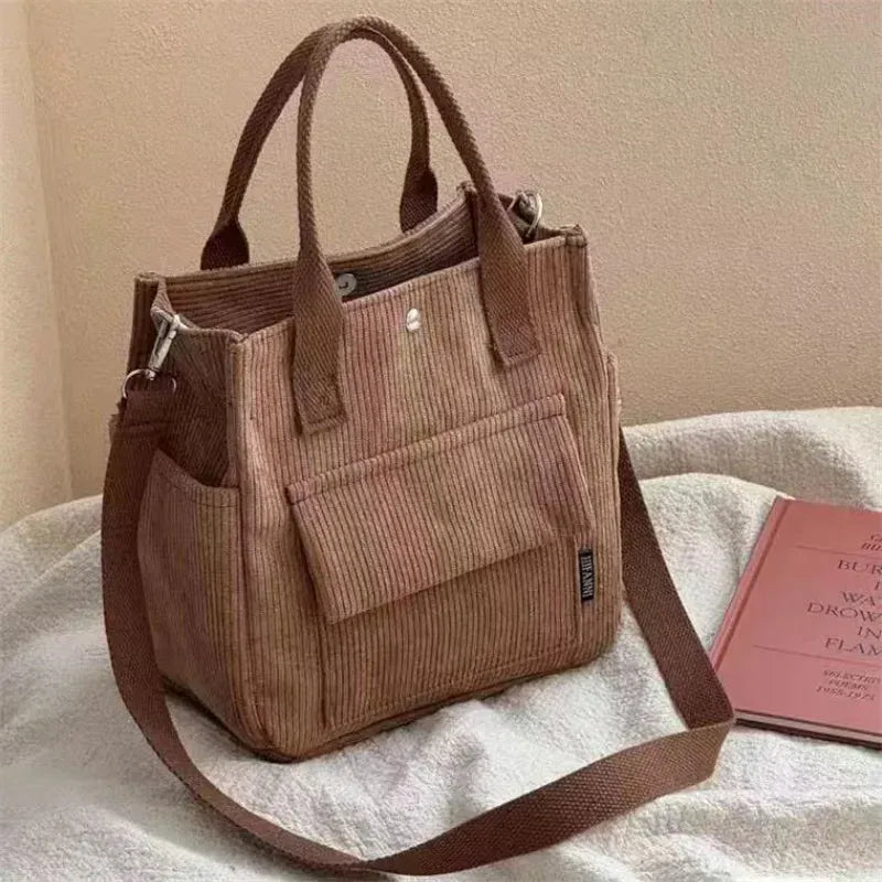 KissICON Khaki Tote – Veludo Cotel Lav