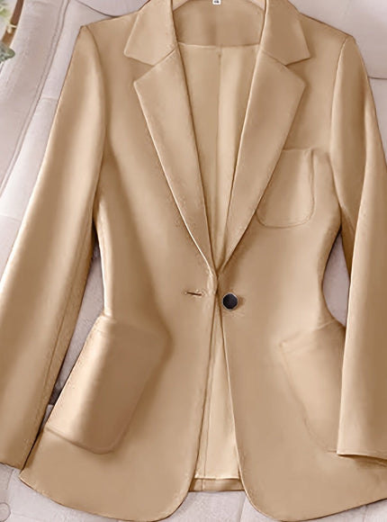 KissICON Khaki / UK 18 Elegant Curve Blazer – Work Chic