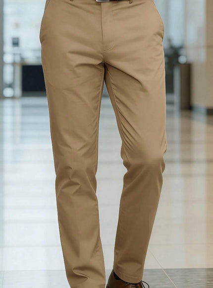 KissICON Khaki / UK 28 Elegant Stretch Dress Pants for Business  Social Events