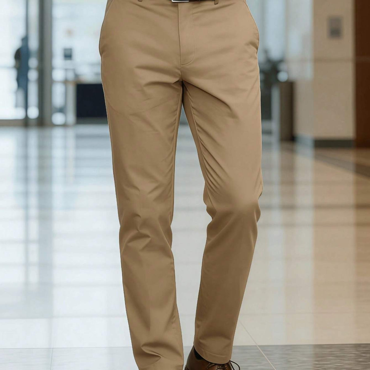 KissICON Khaki / UK 28 Elegant Stretch Dress Pants for Business  Social Events