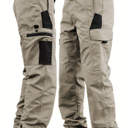 KissICON Khaki / UK 31 Durable Tactical Cargo Pants MultiPocket AllSeason Professional Style