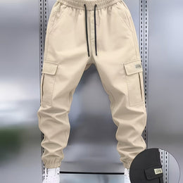 KissICON Khaki / UK 38 Mens MultiPocket AllSeason Cargo Pants