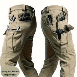 KissICON Khaki / UK 40-42 Stretch Cargo Work Pants Comfort Durability Everyday Style
