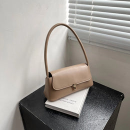 KissICON Khaki Women's Shoulder Handbag – Solid Color Hand