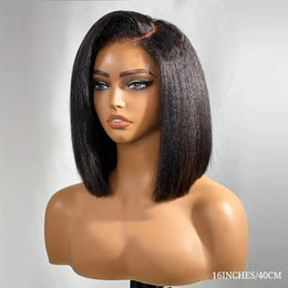 KissICON Kinky Straight Bob Wig 13x4 Lace