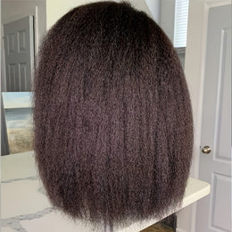 KissICON Kinky Straight Bob Wig 13x4 Lace