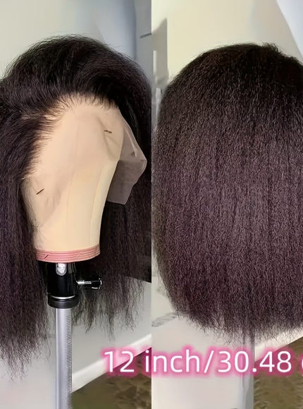 KissICON Kinky Straight Bob Wig 13x4 Lace