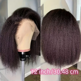 KissICON Kinky Straight Bob Wig 13x4 Lace