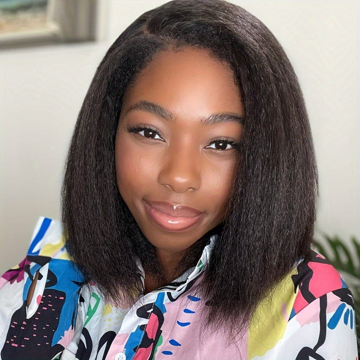 Kinky Straight Bob Wig 13x4 Lace