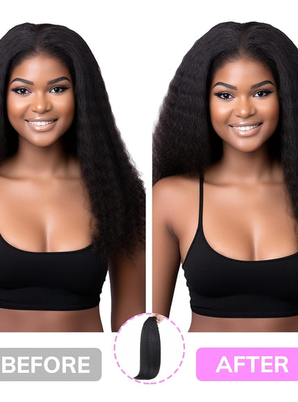 KissICON 💋 Kinky Straight Clip In Extensions - Natural