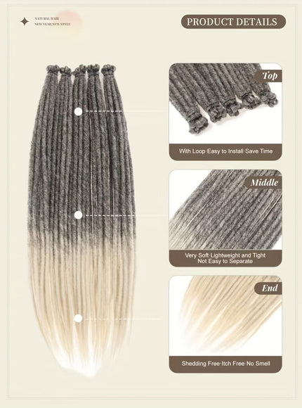 KissICON Kiss Icon 10 Strands Ombre Dreadlock Braids