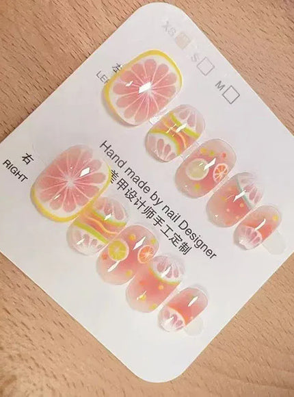 KissICON Kiss Icon 10Pcs Lemon Cartoon Press On Nails