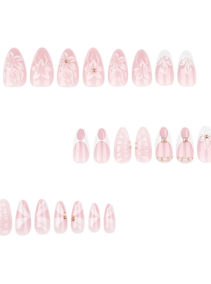 KissICON Kiss Icon Classic French 3D Flowers False Nails