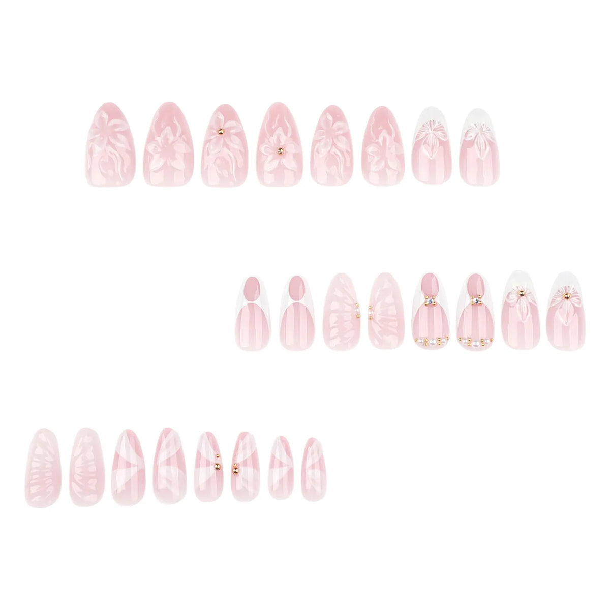 KissICON Kiss Icon Classic French 3D Flowers False Nails