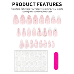 KissICON Kiss Icon Classic French 3D Flowers False Nails