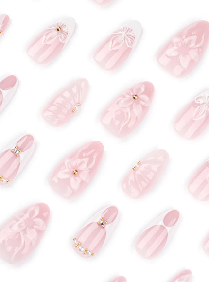 KissICON Kiss Icon Classic French 3D Flowers False Nails