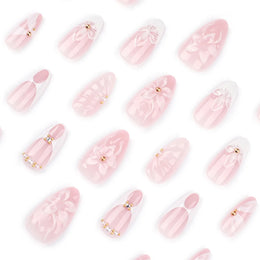 KissICON Kiss Icon Classic French 3D Flowers False Nails