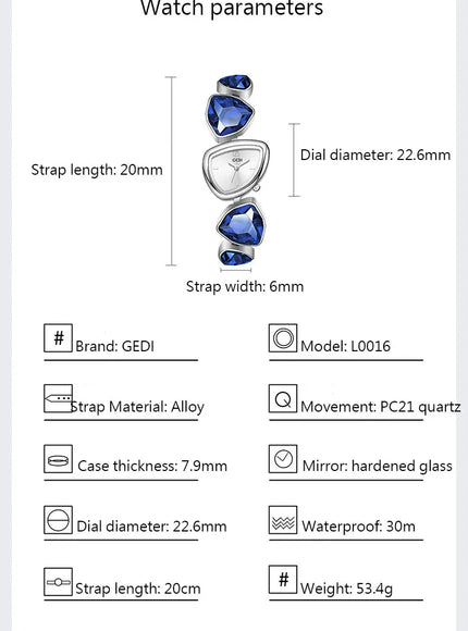 KissICON Kiss Icon GEDI Ladies Watch - Crystal Diamonds