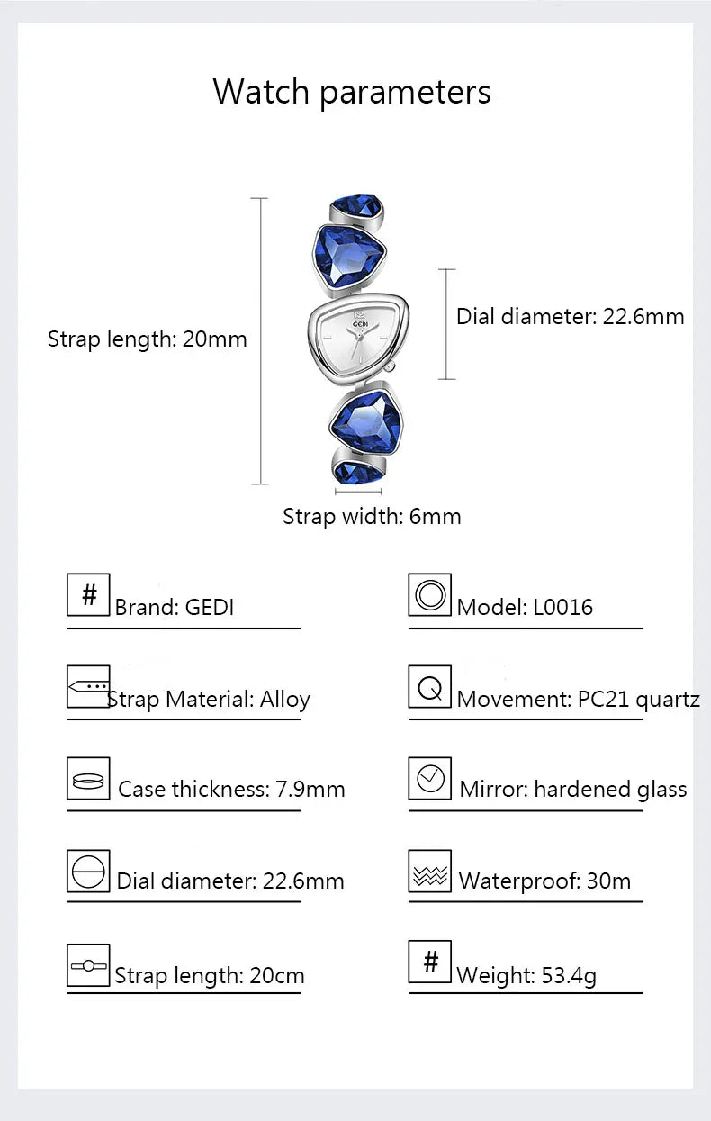 KissICON Kiss Icon GEDI Ladies Watch - Crystal Diamonds