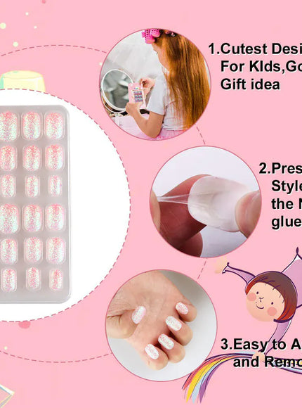 KissICON Kiss Icon Kids Press On Nails Preglue Glitter