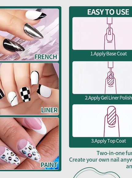 KissICON Kiss Icon Nailpop Gel Liner Polish 8ml Colors