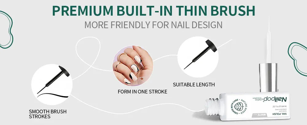 KissICON Kiss Icon Nailpop Gel Liner Polish 8ml Colors