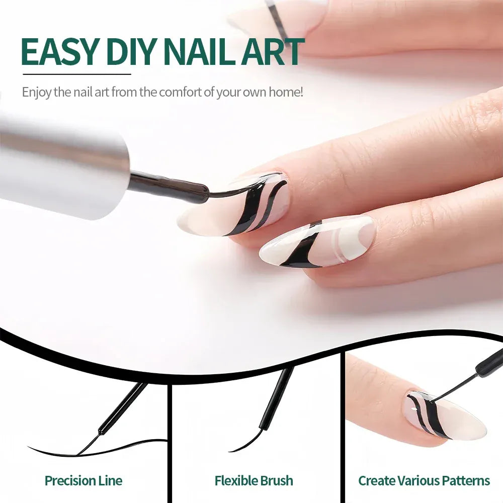 KissICON Kiss Icon Nailpop Gel Liner Polish 8ml Colors