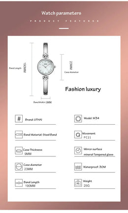 KissICON Kiss Icon UTHAI W34 Womens Watch Light Luxury