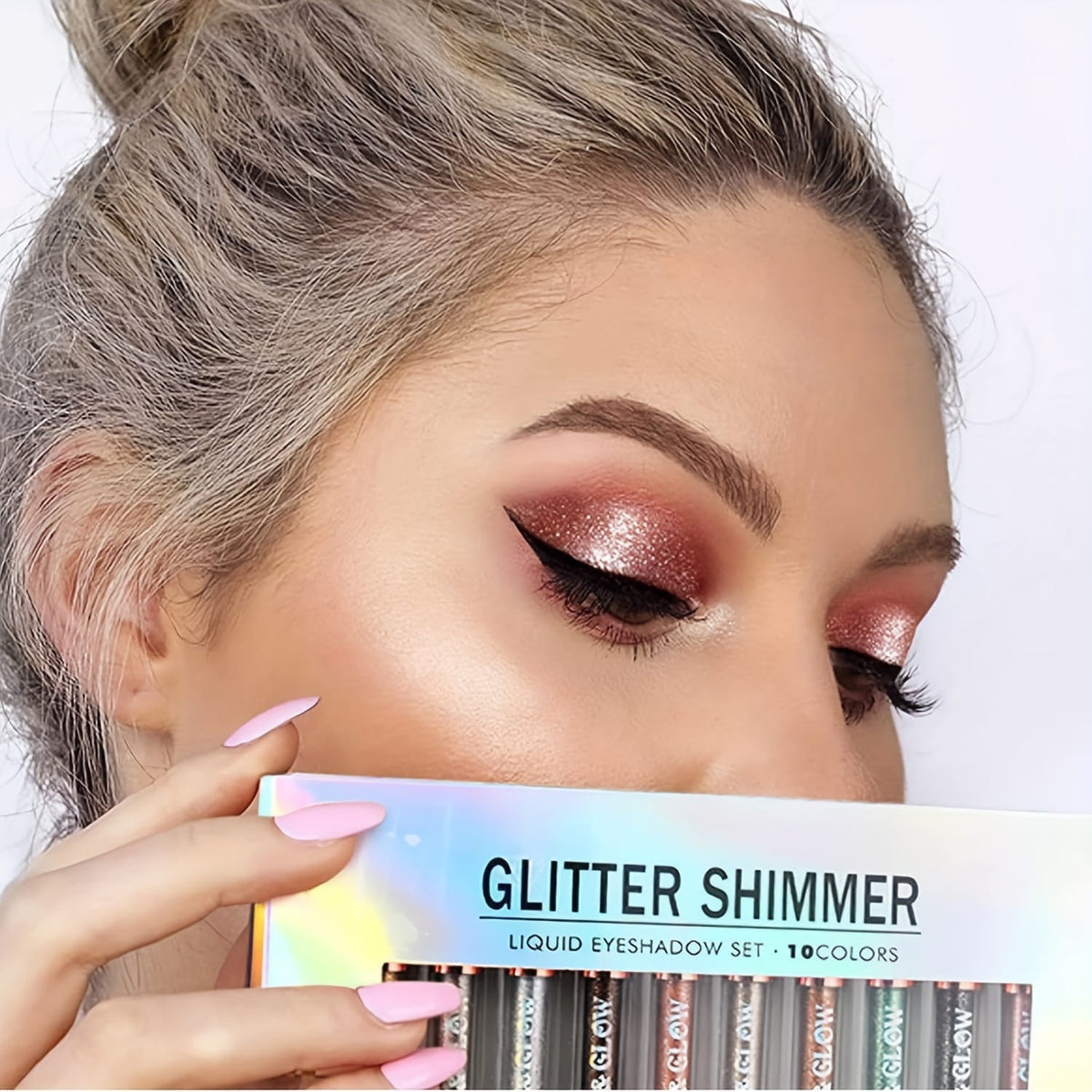 KissICON KissIcon 10 Color Glitter Liquid Eyeshadow Set -