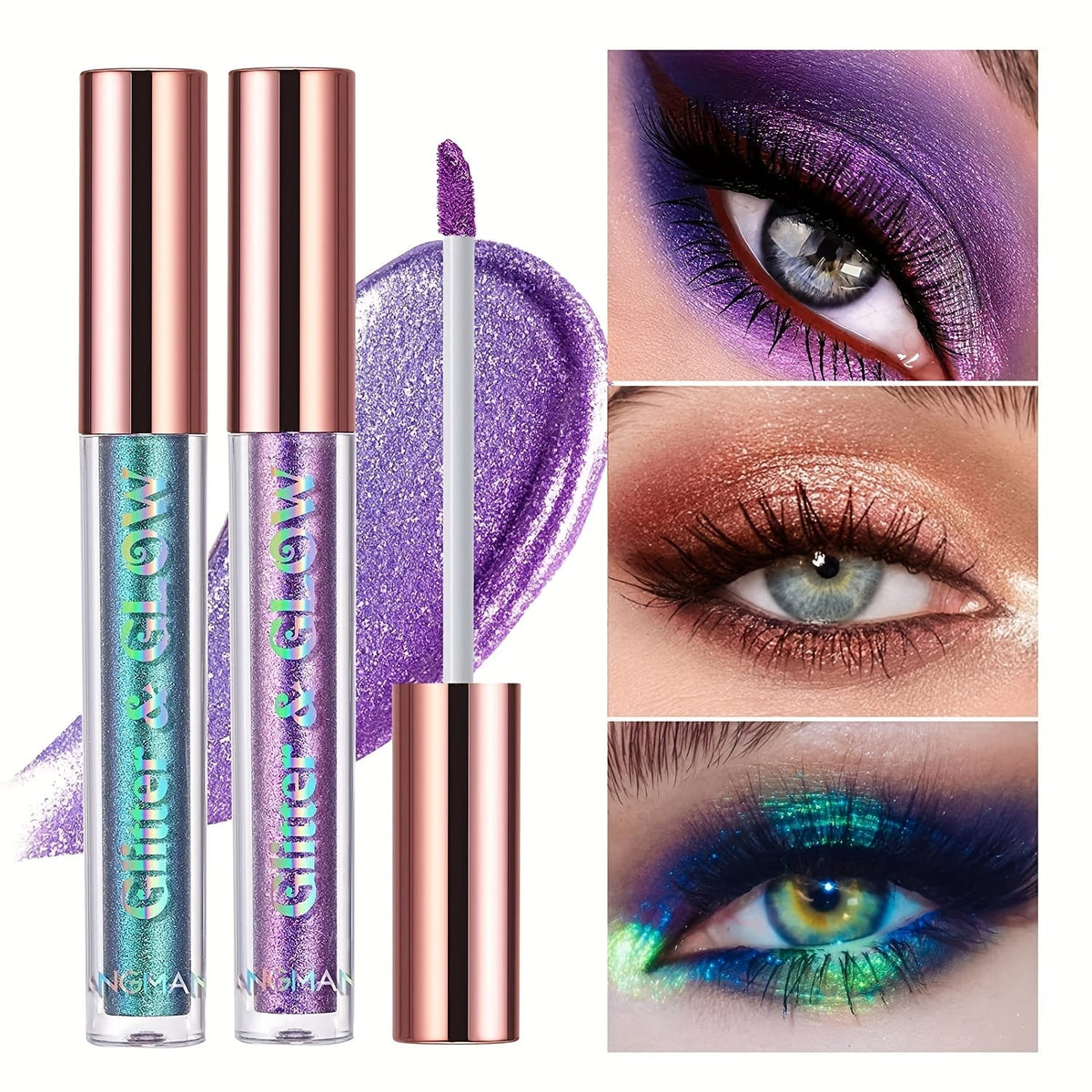 KissICON KissIcon 10 Color Glitter Liquid Eyeshadow Set -