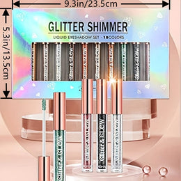 KissICON KissIcon 10 Color Glitter Liquid Eyeshadow Set -