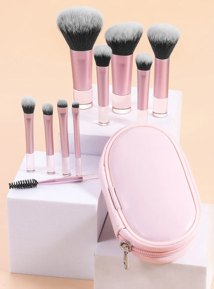 KissICON KissIcon 10 Color Mini Makeup Brush Set Portable