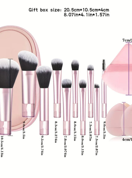 KissICON KissIcon 10 Color Mini Makeup Brush Set Portable