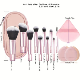 KissICON KissIcon 10 Color Mini Makeup Brush Set Portable