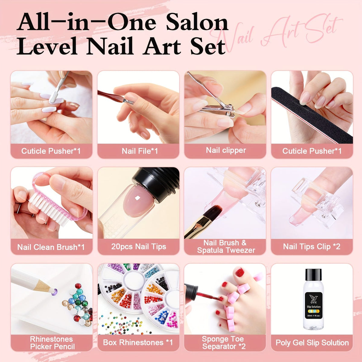 KissICON KissIcon 10 Colour Acrylic Nail Art Kit -