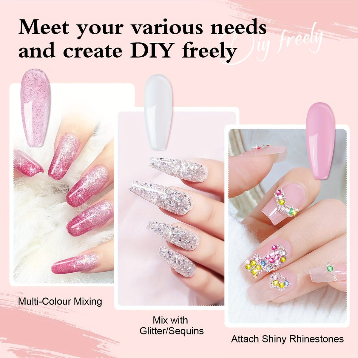 KissICON KissIcon 10 Colour Acrylic Nail Art Kit -
