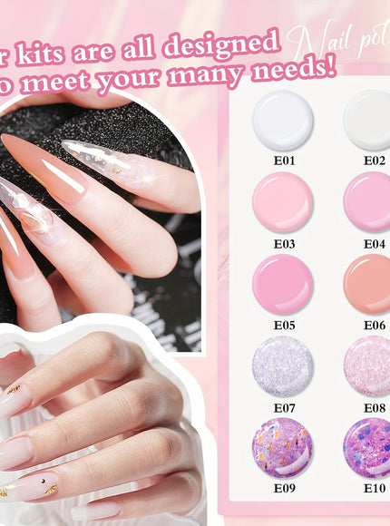 KissICON KissIcon 10 Colour Acrylic Nail Art Kit -