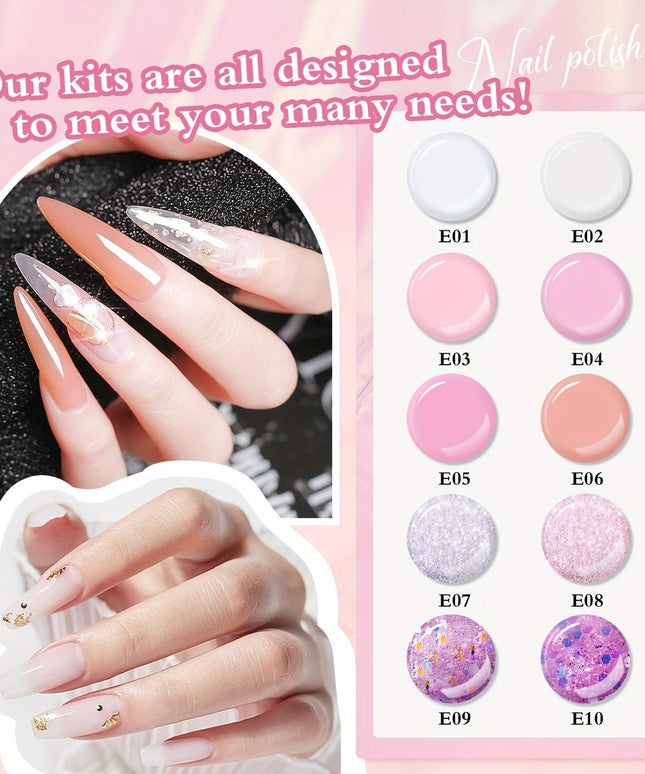 KissICON KissIcon 10 Colour Acrylic Nail Art Kit -