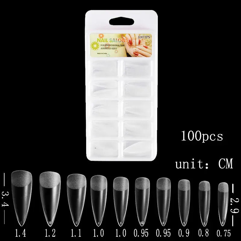 KissICON KissIcon 100Pcs Semi Frosted Clear Nails - Full