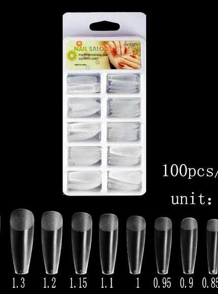 KissICON KissIcon 100Pcs Semi Frosted Clear Nails - Full