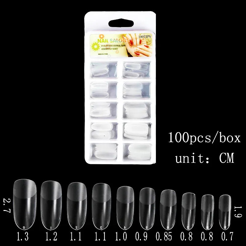 KissICON KissIcon 100Pcs Semi Frosted Clear Nails - Full