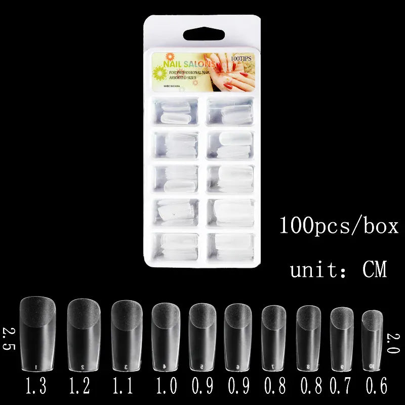 KissICON KissIcon 100Pcs Semi Frosted Clear Nails - Full