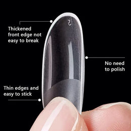 KissICON KissIcon 100Pcs Semi Frosted Clear Nails - Full